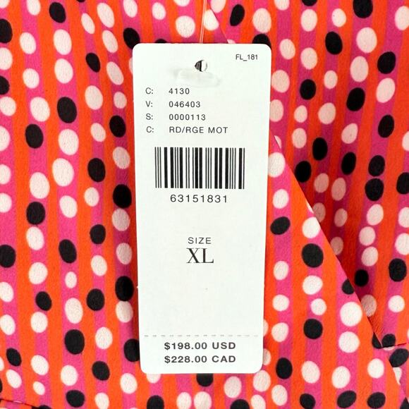 NWT Anthropologie Hutch V-Neck Wrap Dress Size XL Polka Dot Flutter High Low Hem - Picture 7 of 11